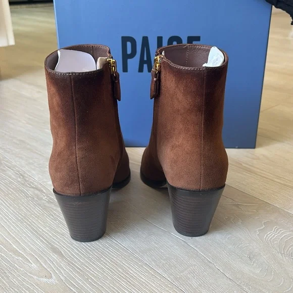 Paige Libby Tobacco Suede Ankle Boots size 9 - Picture 3 of 9